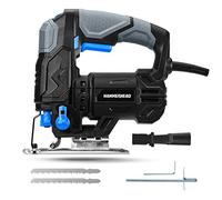 Hammerhead Sierra de calar de 4.8 amperios de 3/4 pulgadas con 2 cuchillas de corte de madera, velocidad variable y función orbital - HAJS048