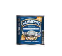 Hammerite Esmalte directo sobre hierro y óxido, Liso Brillante, Color Gris Plata, 250 ml (Paquete de 1)
