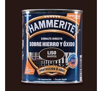 Hammerite Esmalte directo sobre hierro y óxido, Liso Brillante, Color Marrón, 250 ml (Paquete de 1)