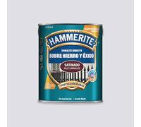 Hammerite Esmalte directo sobre hierro y óxido, Satinado, Color Rojo, 5 L (Paquete de 1)
