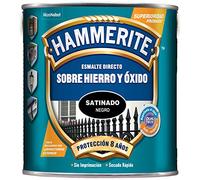 Hammerite Esmalte liso satinado negro 2,5 l (Paquete de 1)