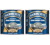 Hammerite Esmalte Metálico Liso Brillante, Gris Perla, 250 ml (Paquete de 2)