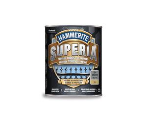 Hammerite Superia Esmalte antioxidante al agua, Mate, Color Gris, 750 ml