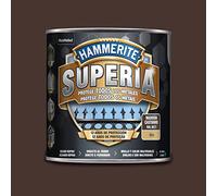 Hammerite Superia Esmalte antioxidante al agua, Mate, Color Marrón Oscuro, 2.5 L