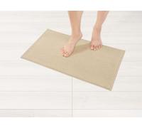 Hammetex Alfombra de baño antideslizante 100% algodón, 43x61 cm Alfombrilla de baño para cuarto de baño y WC, absorbente, secado rápido, lavable, color beige