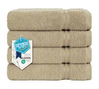 Hammetex Toallas de Mano 50x100 cm Pack de 4 - 100% Algodón Rizo - Certificadas Oeko-Tex - Suaves, Absorbentes - con Presilla para Colgar