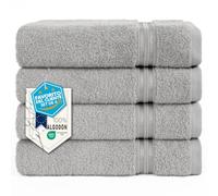 Hammetex Toallas de Mano 50x100 cm Pack de 4 - 100% Algodón Rizo - Certificadas Oeko-Tex - Suaves, Absorbentes - con Presilla para Colgar