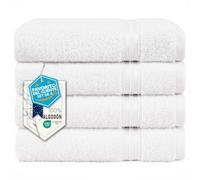 Hammetex Toallas de Mano 50x100 cm Pack de 4 - 100% Algodón Rizo - Certificadas Oeko-Tex - Suaves, Absorbentes - con Presilla para Colgar