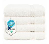 Hammetex Toallas de Mano 50x100 cm Pack de 4 - 100% Algodón Rizo - Certificadas Oeko-Tex - Suaves, Absorbentes - con Presilla para Colgar