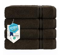 Hammetex Toallas de Mano 50x100 cm Pack de 4 - 100% Algodón Rizo - Certificadas Oeko-Tex - Suaves, Absorbentes - con Presilla para Colgar