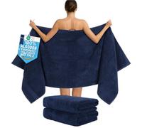 Hammetex Toallas de Sauna 80x200 cm Pack de 2 - Toallas de Ducha Extra Grandes - 100% Algodón Rizo - Certificadas Oeko-Tex - Suaves, Absorbentes - con Presilla