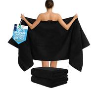 Hammetex Toallas de Sauna 80x200 cm Pack de 2 - Toallas de Ducha Extra Grandes - 100% Algodón Rizo - Certificadas Oeko-Tex - Suaves, Absorbentes - con Presilla