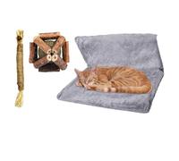 Hammock Cats, Comfortable Dog Hammock, 17.72x11.81x9.65 Inches, Washable Detachable Pet Bed, Saving Window, Sturdy Breathable Design for Indoor Cats and Small Dogs (Multicolor)