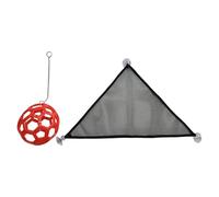 Hammock for Bearded Dragon - Climbing Lounger with Ball for Reptiles | Hanging Habitat Accessory with Support Straps for Lizard, Chameleon, Tank Enclosure, Perching, Vegetable Feeding, and Indoor