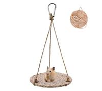 Hammock - Tumbona de malla transpirable para dragón de gecko, cama con cuerda de madera con cuerda de madera, descanso de escalada para mascotas pequeñas, para parakeets birds squirrels Chameleon