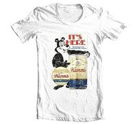 Hamms Beer T-Tshirts Camisetas y Tops Bear Retro Vintage Style Distressed Print Cotton Graphic tee White(X-Large)