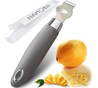 HAMOER Rallador De Queso Con Herramienta Para Rallar Cítricos Y Limón Para Kitchenaid, Raspador De Cuchillos De Canal Ranurado Multiusos, Hoja De Acero Inoxidable Y Mango Curvo De Diseño Ergonómico