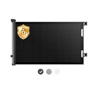 HAMOPY Puertas retráctiles para bebés, 33 pulgadas de alto, se extiende hasta 71 pulgadas, puerta de bebé extra ancha, puerta de malla duradera con bloqueo automático para perros, puertas de seguridad