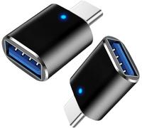 Hamosky Adaptador USB C a USB, 2 unidades, adaptador USB tipo C a USB 3.0, adaptador tipo C macho a USB 3.0 hembra compatible con MacBook, teléfono, coche