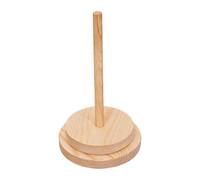 Hamosky Soporte de hilo de madera con eje giratorio, organizador de hilo, bobinador de ganchillo, 12 x 12 x 20,5 cm, enrollador giratorio portátil de almacenamiento, organizador de hilo de ganchillo