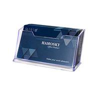 Hamosky Soporte Para Tarjeta De Visita, Pantalla De Soporte De Tarjeta De Presentación De Acrílico Transparente De 1 Nivel Superior (Paquete De 2)