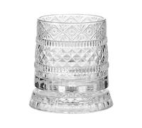 Hamosky Vaso de whisky giratorio de 360 grados, capacidad de 201-300 ml, cristalería de vino, taza de cristal de cóctel, 10,5 x 9,3 cm, con mecanismo de equilibrio para el hogar, bar, fiestas