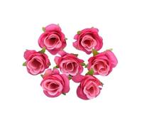 HamPaesk 50/100 Uds Flores Artificiales for decoración de Boda Corona Seda Accesorios for el hogar Caja Dulces DIY Arte colección Recortes(4,10PCS)