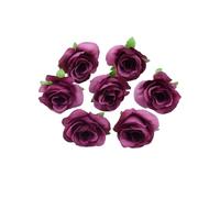 HamPaesk 50/100 Uds Flores Artificiales for decoración de Boda Corona Seda Accesorios for el hogar Caja Dulces DIY Arte colección Recortes(16,50PCS)