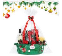Hamper Box Treats Decoration For Celebration Party Birthday Housewarming Women Holiday Gathering | Cesta de Navidad para Present | Festive Christmas Party Baskets