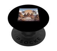 Hampi India Templo Antiguo Atardecer PopSockets PopGrip Adhesivo
