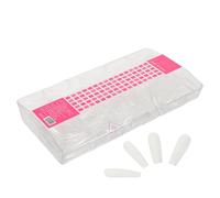 HAMPPLIES 1 Caja Uñas Postizas Trapezoidales Transparentes Puntas Acrílicas para Cobertura Total y Media Extensiones Naturales para Manicura Bodas y Eventos