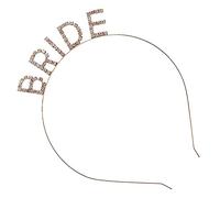 HAMPPLIES 1 pieza Diadema de Novia con Letras Bride Accesorios de Cabello para Bodas Tocado Elegante Dorado para Compromisos y Fiestas de Despedida