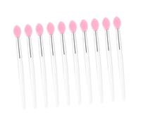 HAMPPLIES 10 piezas Aplicadores de Labios de Silicona con Mango Transparente Cepillos Portátiles para Brillo Bálsamo y Labial Precisión para Maquillaje Casa o Viaje