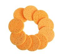 HAMPPLIES 10 piezas Esponjas Faciales de Celulosa Natural Ovaladas para Limpieza y Exfoliación Suave Almohadillas Desmaquillantes Hidratantes y Suaves para Tipo de Pack Color Aleatorio