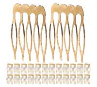 HAMPPLIES 100 Piezas Peines Laterales Metálicos para Cabello Dientes Accesorios DIY para Tocados de Novia Peines para Moños y Adornos para Manualidades y Bodas