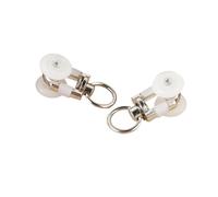 HAMPPLIES 10piezas Rodillos de Varilla Cuadrada Grandes de Aleación para Riel de Cortina Ruedas para Ventanas Puertas y Cortinas de Ducha