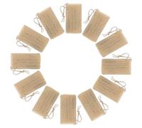 HAMPPLIES 12 Piezas Natural Loofah Exfoliating Body Scrubber Soft Long-handled Sponge For Shower And Dry Skin Care Lightweight And Gentle Bath Loofah For Men Women