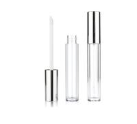 HAMPPLIES 12 Tubos Labiales Vacíos de Plástico Transparente Tapa Electropintada, 5 Ml Cada Uno, Fáciles de Transportar para Viaje y Uso Familiar