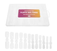 HAMPPLIES 120 Unidades Moldes para Extensión de Uñas Doble Función Transparente con Escala Integrada Formas para Manicura DIY y Gel Constructor Kit Completo para Uñas Postizas Resistentes y