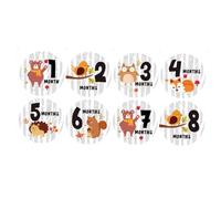 HAMPPLIES 12piezas Pegatinas Del Para Bebés Diseño De Animales Redondas Pegatinas De Para Recién Nacidos y Pequeños