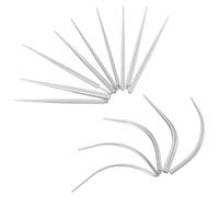 HAMPPLIES 14 Piezas Kit de Herramientas para de Acero con Rectas y Curvas para Inserción y Cambio de Joyería Corporal Nariz Labios y Ombligo con Estabilizador y Diseño Hipoalergénico