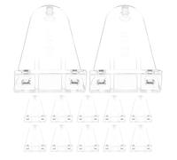 HAMPPLIES 14piezas Ganchos para Cortinas de Soporte Transparente para Persianas Reemplazo de Clips para Ventanas y Puertas Horizontales Uso Hogares y Oficinas