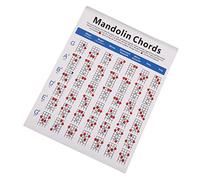 HAMPPLIES 1pieza Mandolin Chord Chart Guía De Práctica Papel Laminado Para Principiantes Diagrama De Acordes Para Aprender Acordes De Mandolín