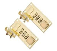 HAMPPLIES 2 Cerraduras De Equipaje Con Hebilla Y Pestillo Para Maletas Combinación De Cerraduras Para Maletas Con Contraseña De 3 Dígitos Reemplazo Dorado