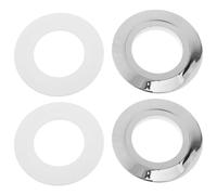 HAMPPLIES 2 Juegos Dual Flush Toilet Button Converter Plate Secure Fit Push Button Repair Kit Easy Install Flush Upgrade From To Bathroom Hardware Replacement
