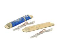 HAMPPLIES 2 Juegos Mezuzah Case de Metal con Pergaminos Protección Duradera y Decoración Judaica para Puerta Adorno Religioso para del Hogar y Regalo Judío