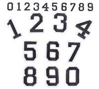 HAMPPLIES 2 juegos Pegatinas Adhesivas Números Negras con Marco para Camisetas Fútbol DIY Duraderas y Resistentes para Ropa Deportiva Termoadhesivo Multipropósito