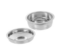 HAMPPLIES 2 Piezas Accesorios para cafeteras filtros de café reutilizables vaso dosificador portafiltro accesorio de filtro de café Acero inoxidable Plata
