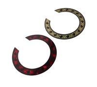 HAMPPLIES 2 piezas Adhesivos para Guitarra Acústica y Clásica Calcomanías Autoadhesivas para Decoración de Roseta Boca de Dorado y Rojo Diseño Floral para Cubrir Imperfecciones y Renovar