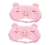 HAMPPLIES 2 Piezas antifaz para dormir hinchado noche chico dormir para dibujos animados Hola máscara para máscara para dormir linda antifaz para para dormir Felpa rosa